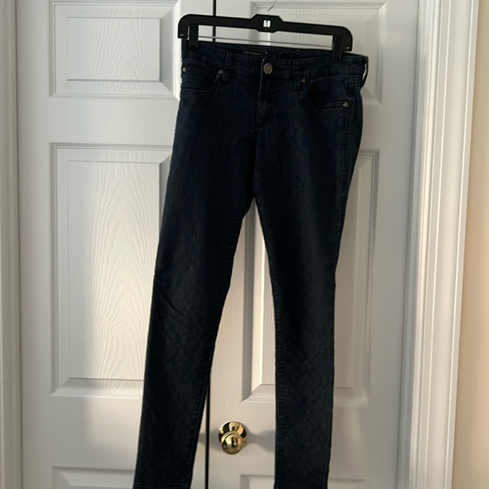 Kut from the kloth skinny jeans.  Embellished with metallic pattern